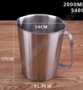 Ca đo lường Inox 2000ml